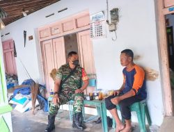 Antisipasi Musim Penghujan Babinsa Ceper Himbau Jaga Kebersihan