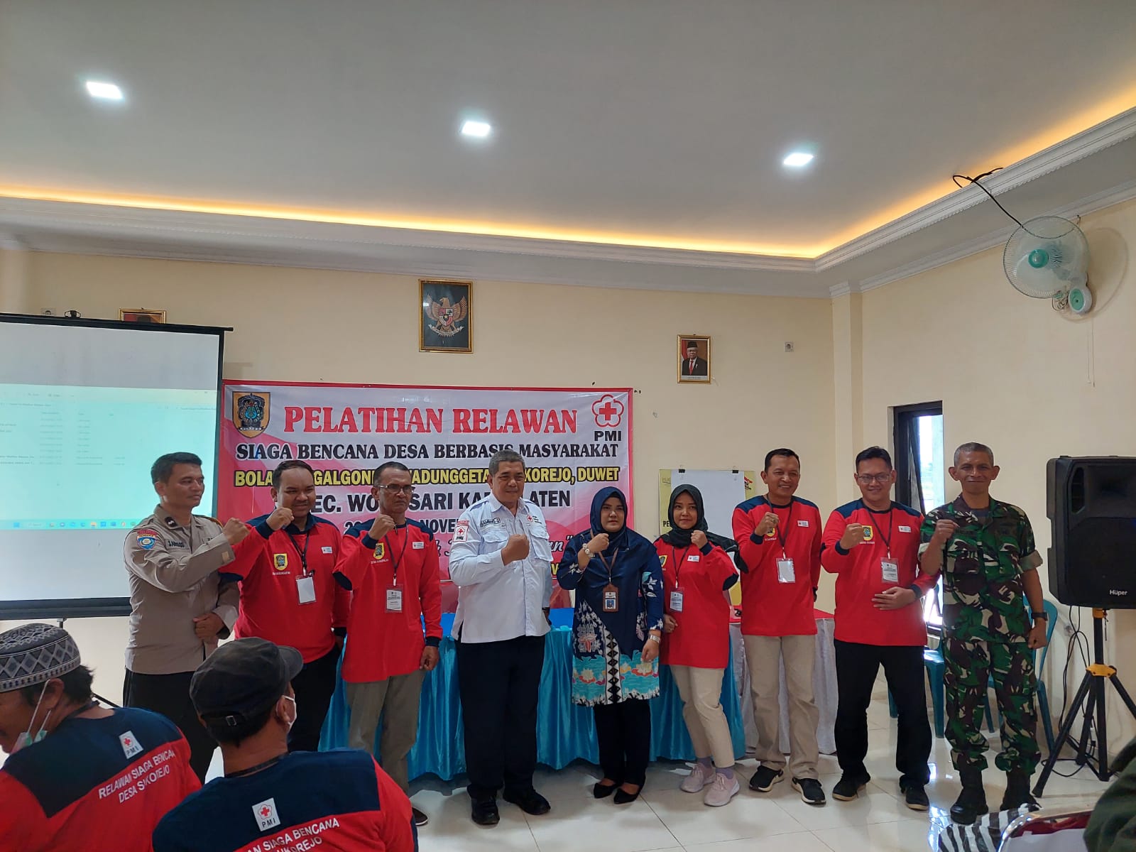 Harapan Babinsa Wonosari Hadiri Pelatihan Relawan Desa Binaan