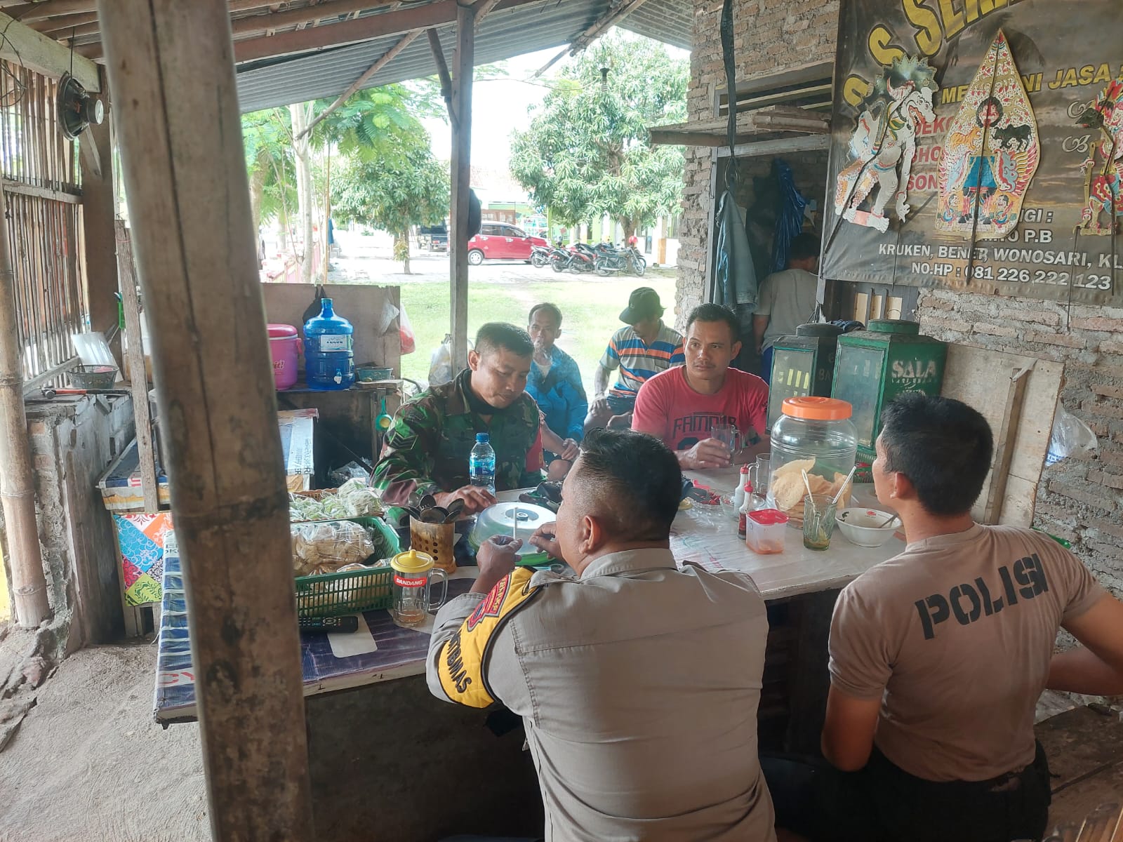 Curah Hujan Tinggi Babinsa Wonosari Himbau Waspada Banjir