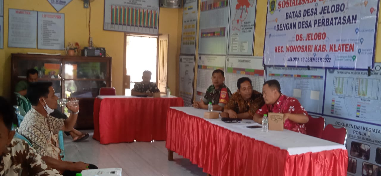 Babinsa Wonosari Hadiri Sosialisasi Tapal Batas Desa Di Wilayah Binaan