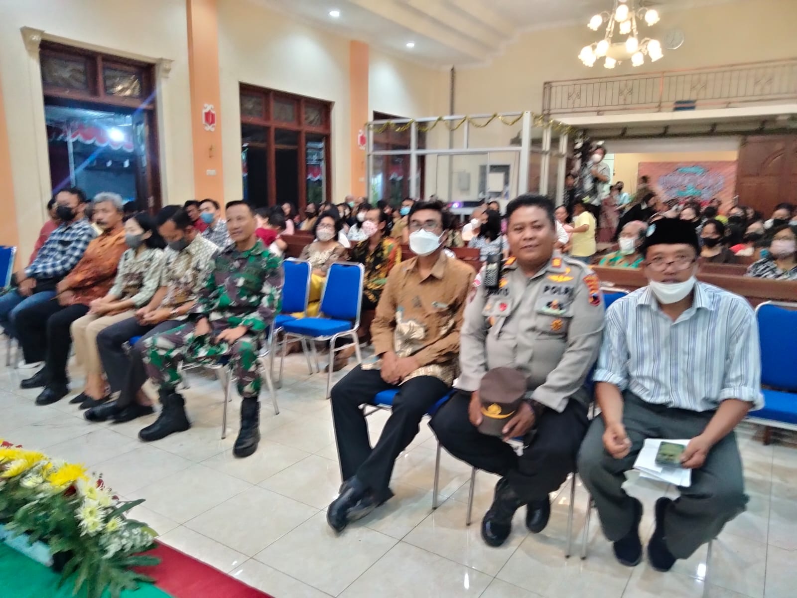 Bati Wanwil Dan Babinsa Wonosari Hadiri Perayaan Natal Gereja Binaan