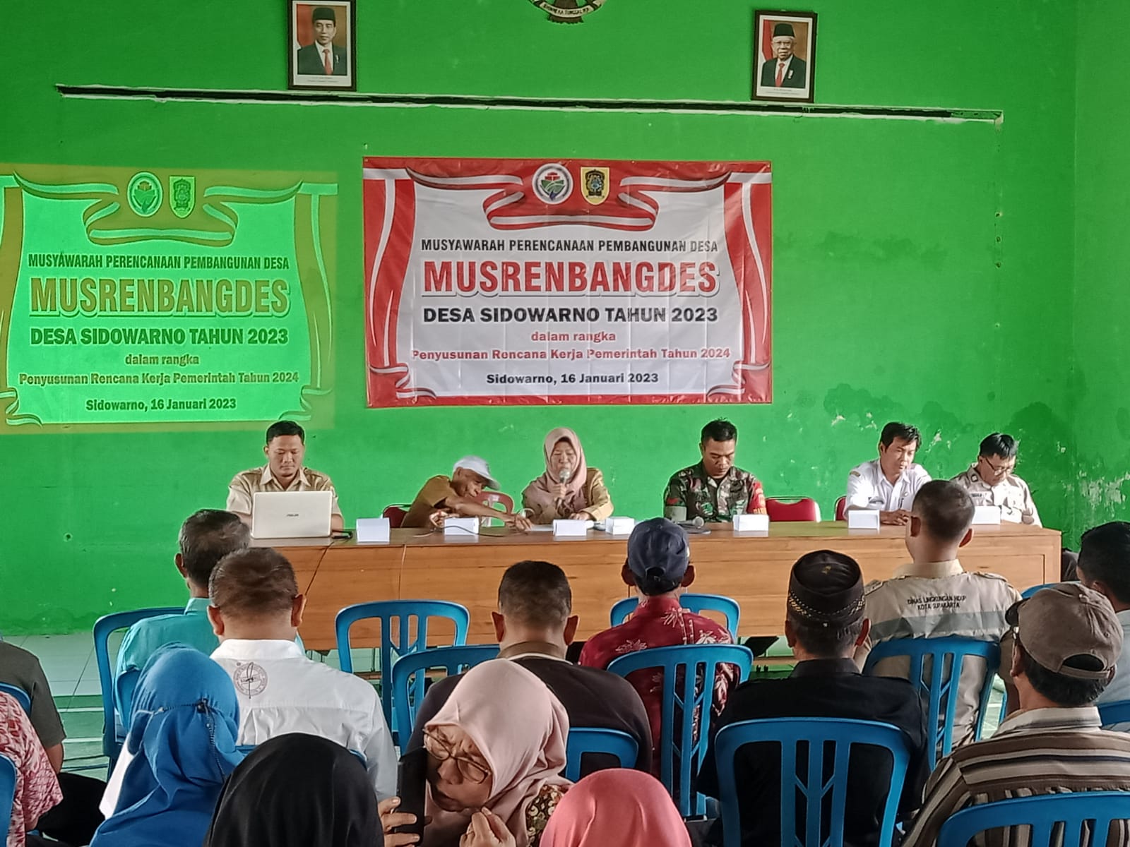 Dukung Pembangunan Desa, Babinsa Wonosari Hadiri Musrenbangdes Desa Sidowarno