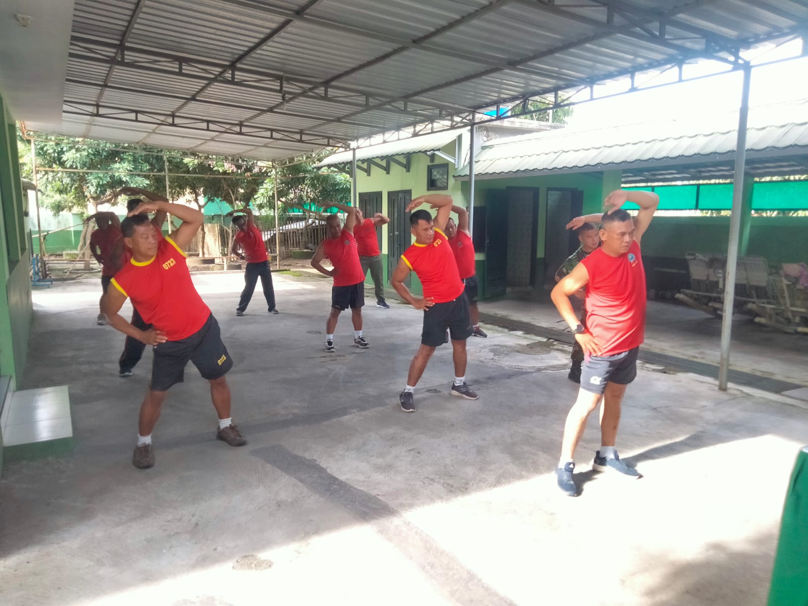 Anggota Koramil Wonosari Jaga Kebugaran Lewat Senam SKJ