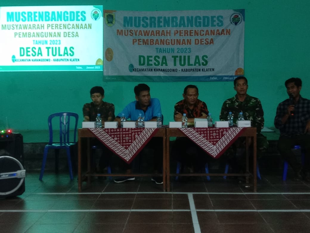 Hadiri Musrenbang Desa Tulas, Babinsa Karangdowo Dukung Program Pemerintah