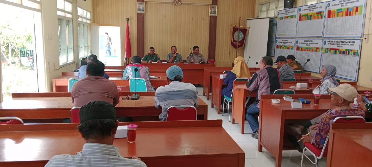 Danramil Wonosari Hadiri Pembentukan FKDM Diwilayah Binaan