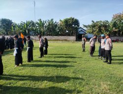 Babinsa dan Bhabinkamtibmas  Amankan Kenaikan Sabuk Siswa PSHT