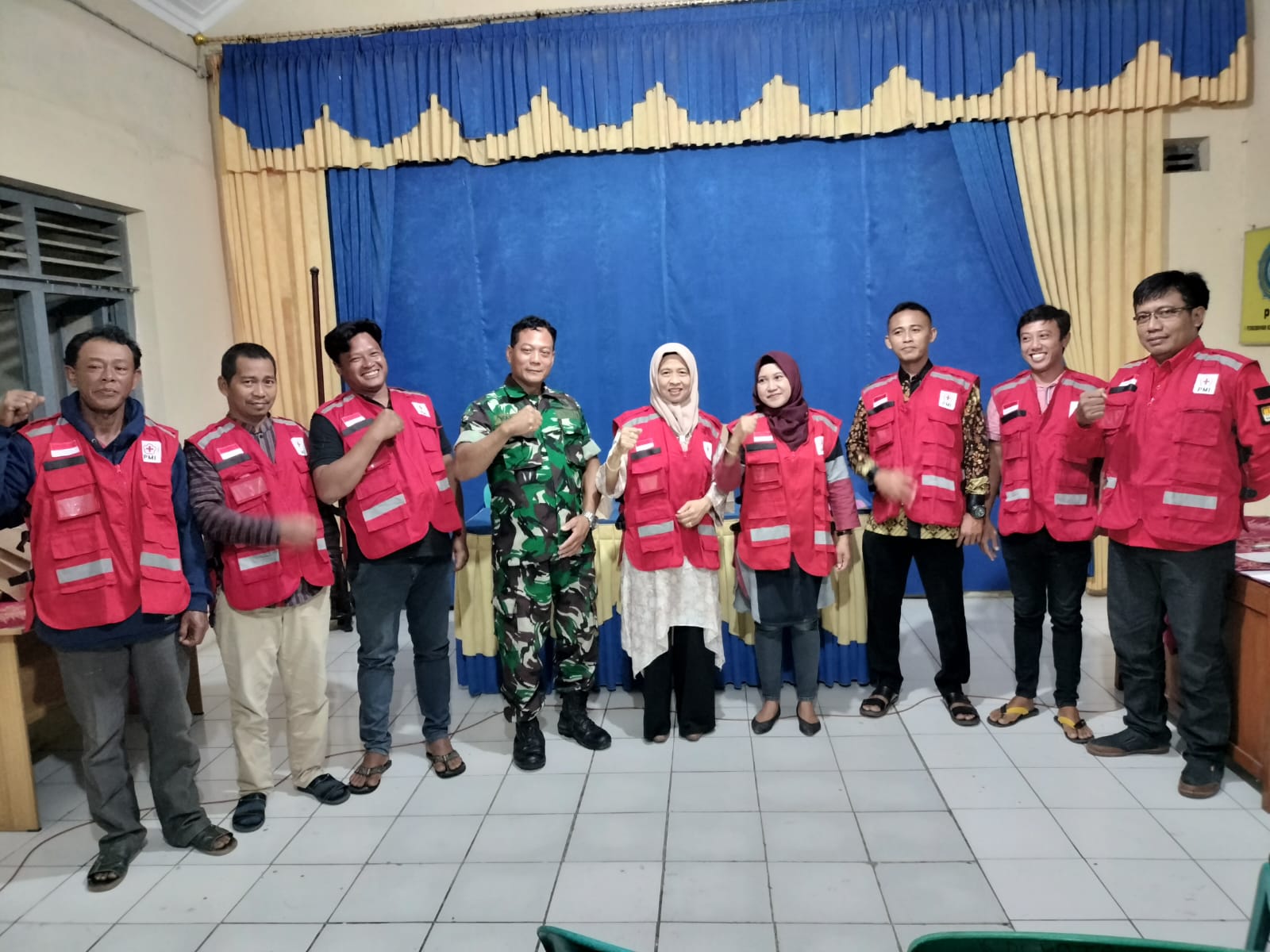 Tanggulangi Bencal, Babinsa Wonosari Hadiri Pelantikan Dan Pemberian SK Relawan