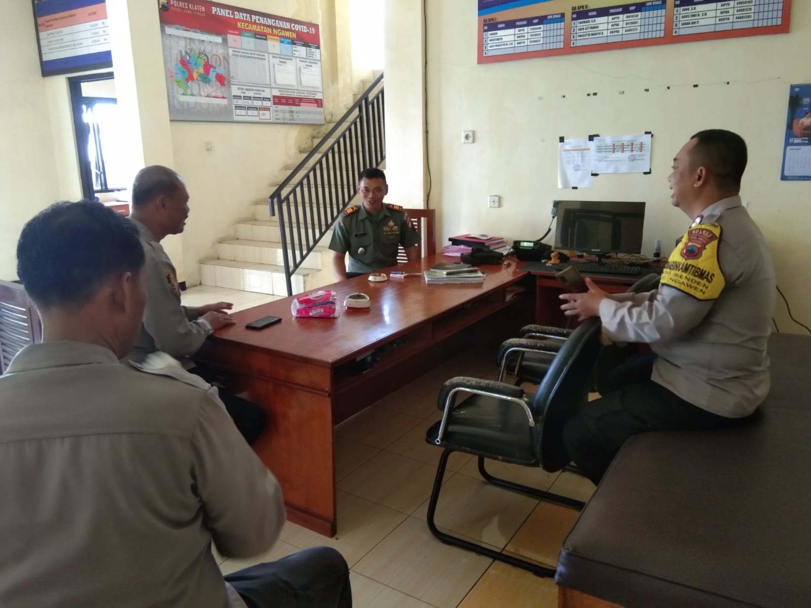 Danramil 08/Ngawen Datangi Subsektor Polsek Ngawen, Bahas Apa?