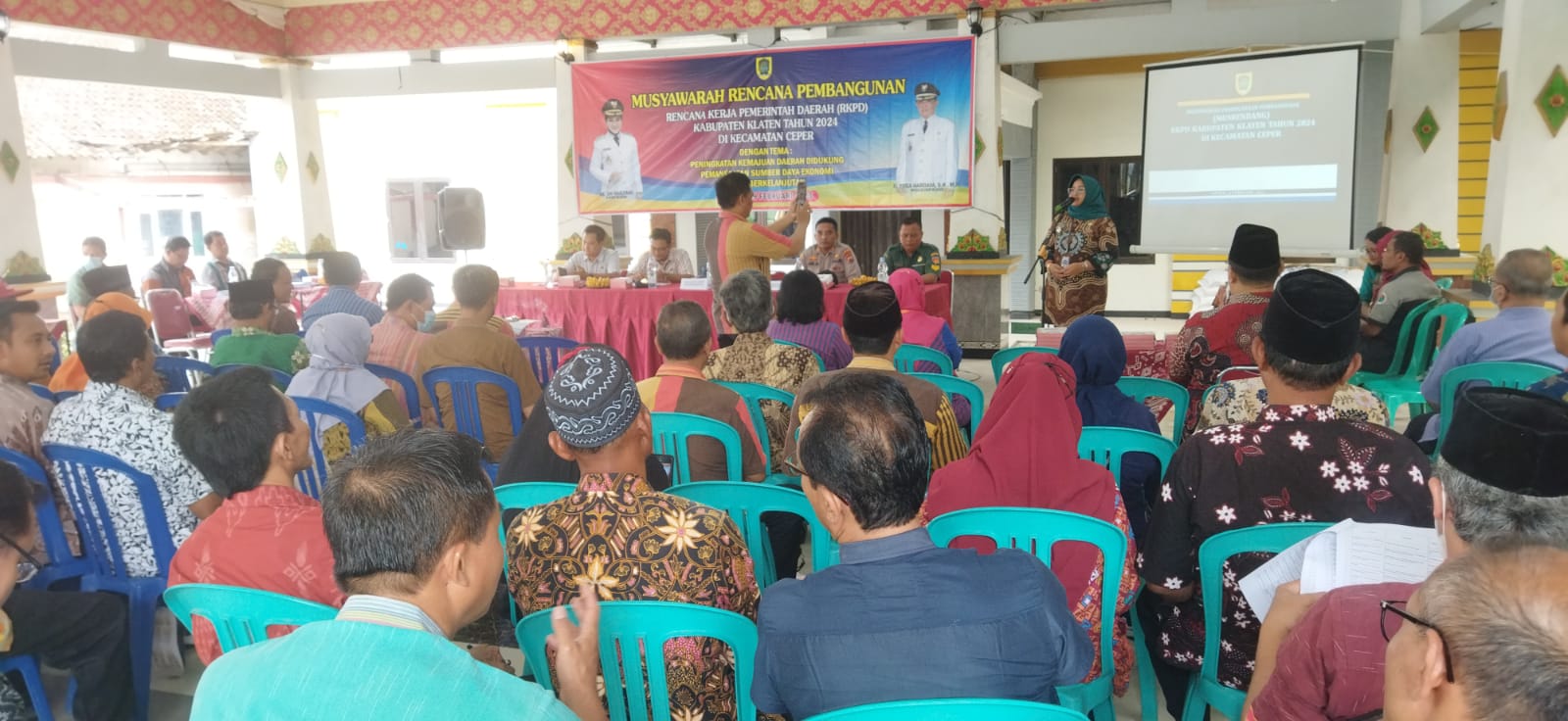 Musrenbang Tingkat Kecamatan Digelar, Bati Komsos Koramil Ceper Hadir Wakili Danramil