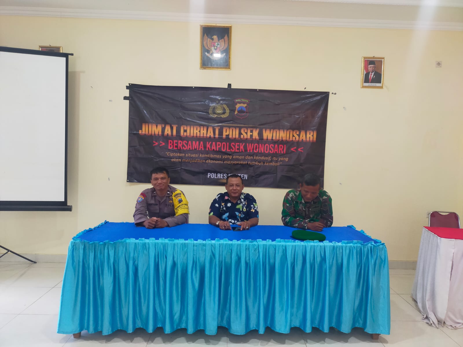 Babinsa Koramil Wonosari Hadiri Jumat Curhat Polsek Wonosari