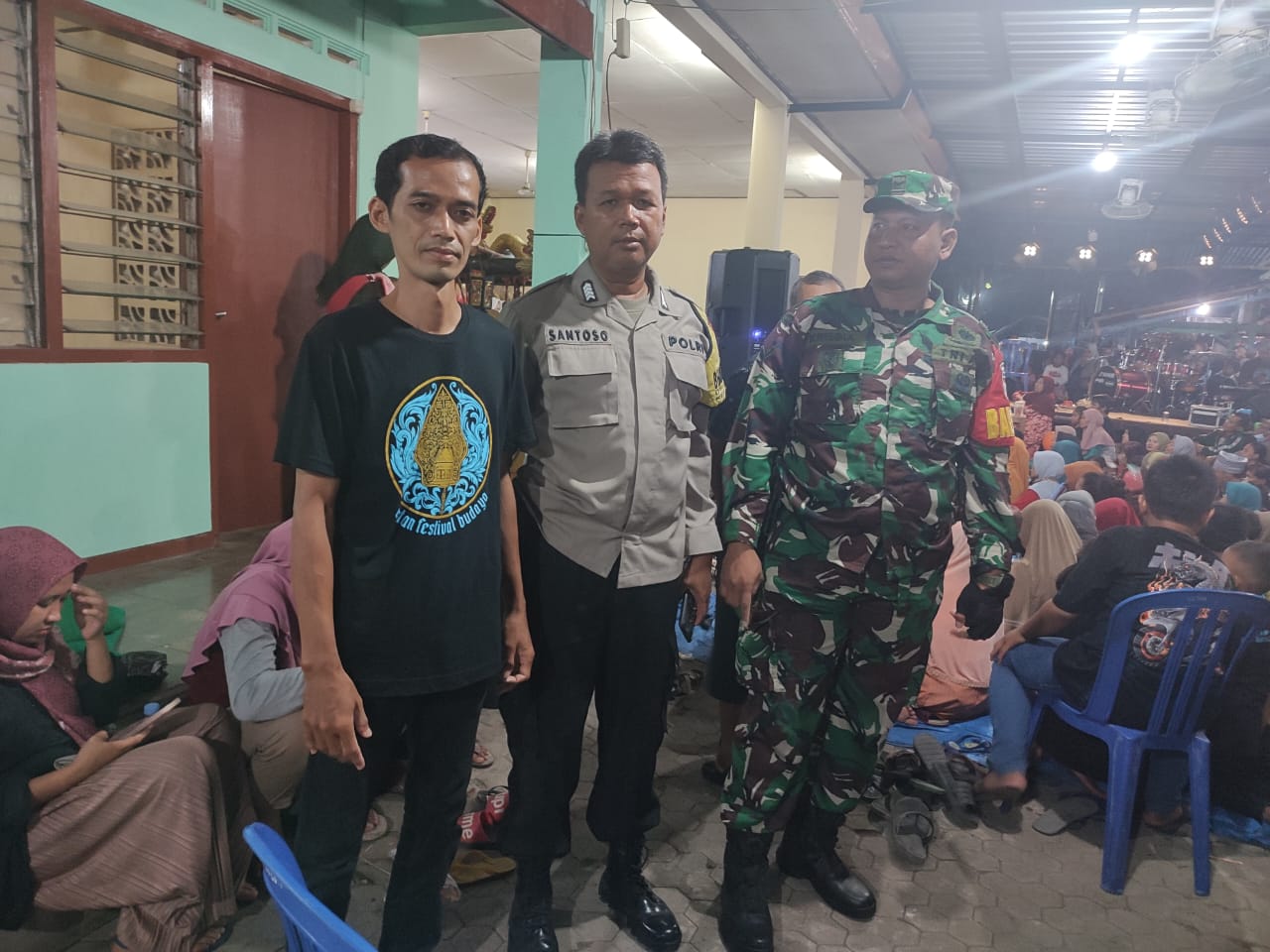 Hiburan Rakyat Desa Cetan, Babinsa Cetan Hadir Pastikan Aman