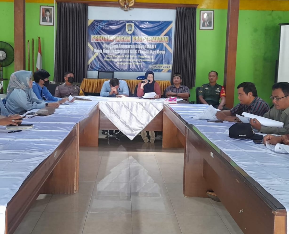Terdampak Jalan Tol, Babinsa Prambanan Hadiri RAB Atas UGK Tanah Kas Desa