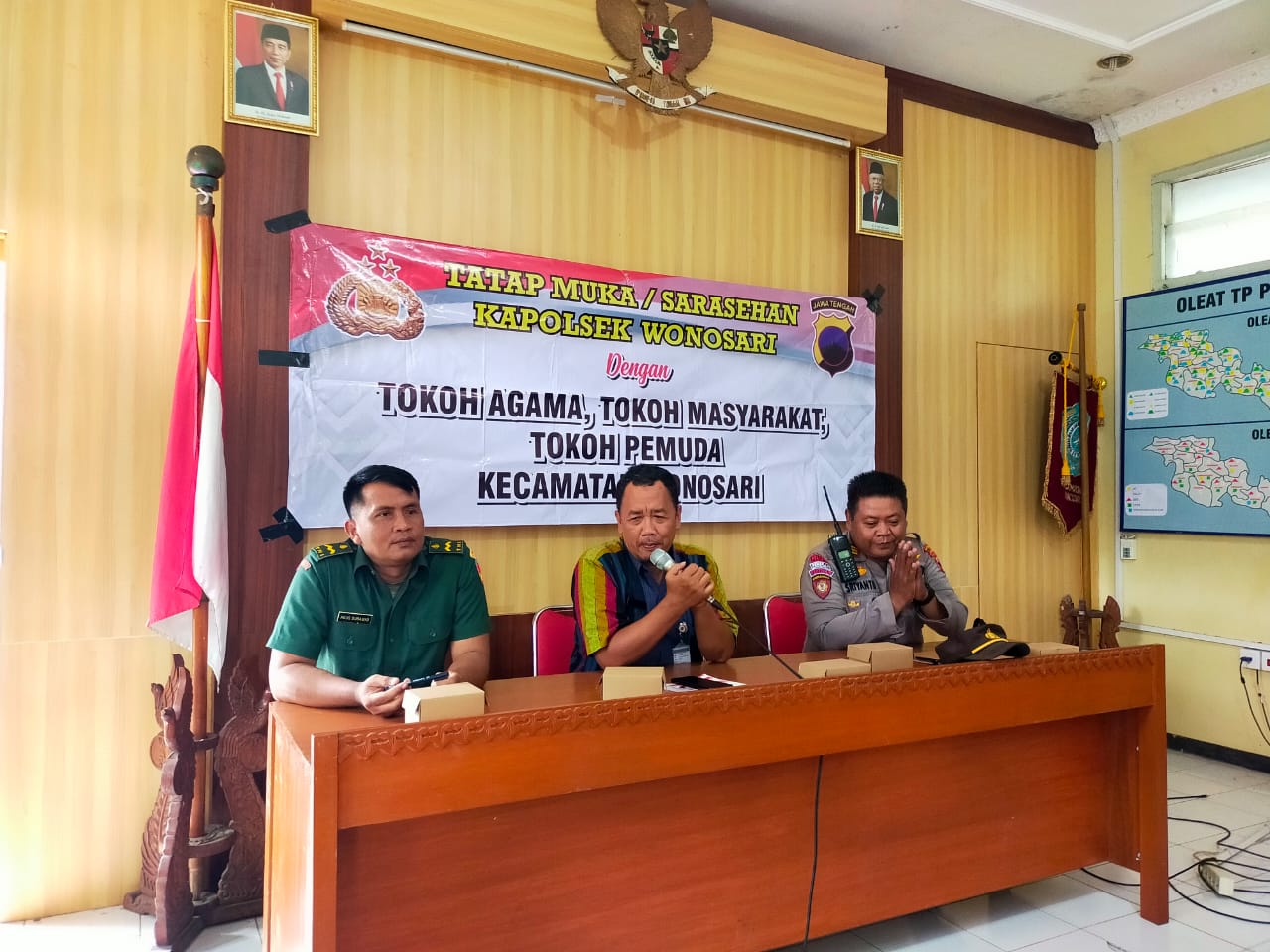 Jelang Bulan Ramadhan, Bati Tuud Koramil Wonosari Hadiri Rakor Bersama Muspika