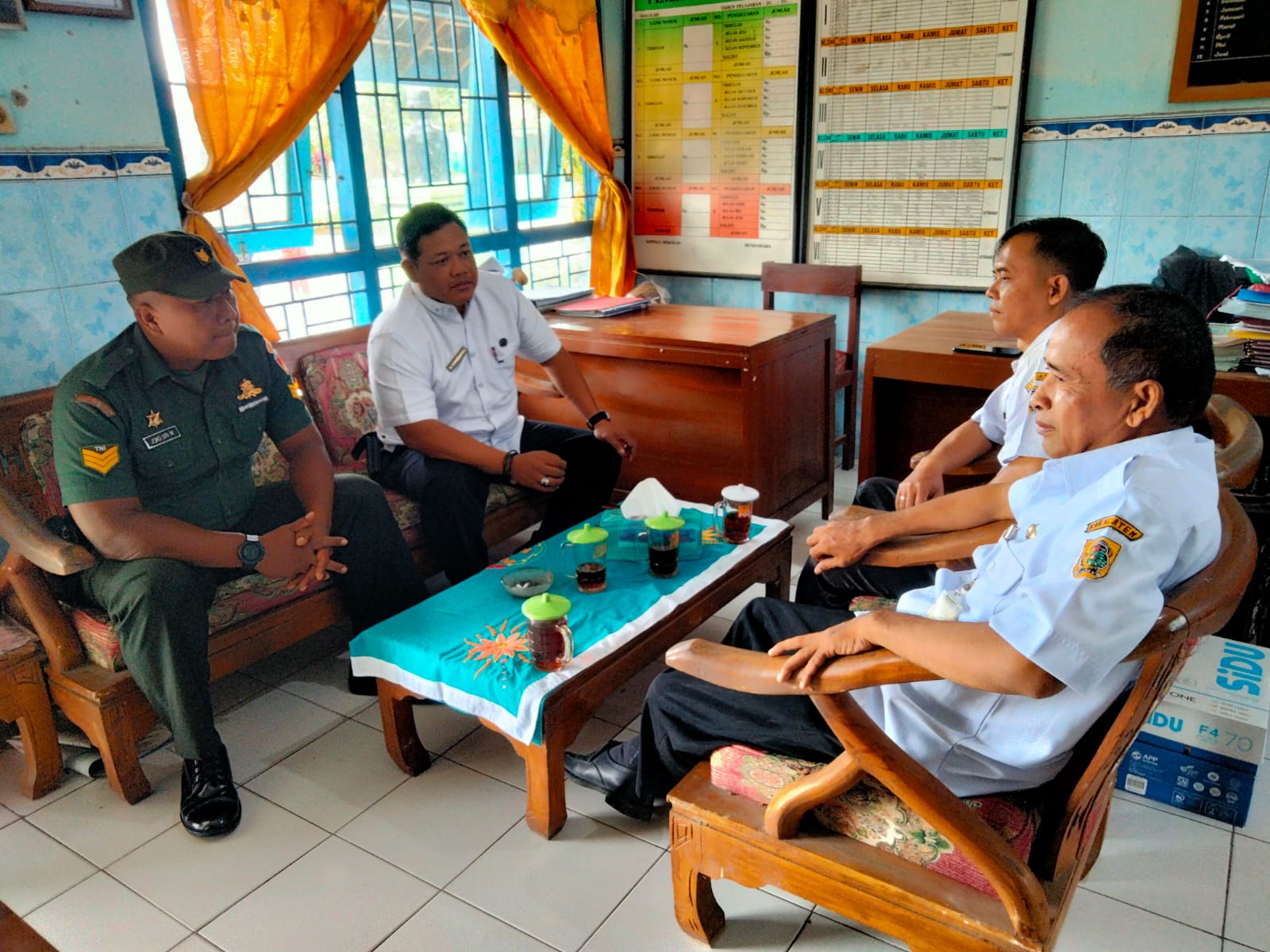 Ada Apa Babinsa Wonosari Datangi Kepsek SDN Duwet