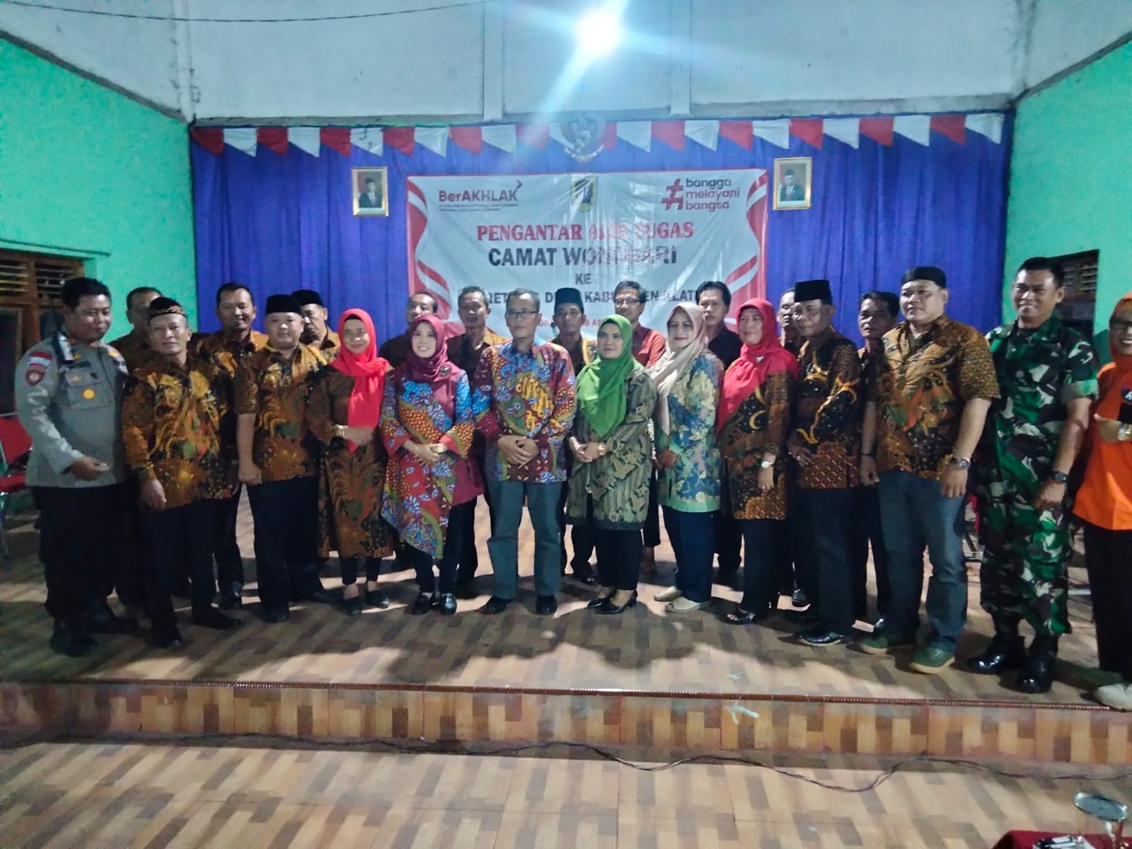 Jalin Sinergitas, Danramil Wonosari Hadiri Acara Alih Tugas Camat Wonosari