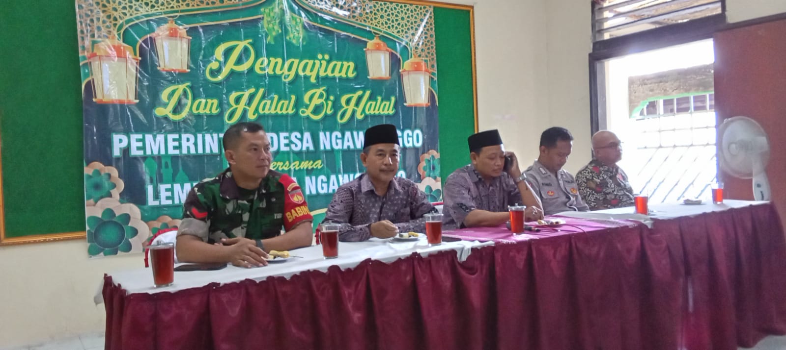 Eratkan Sinergitas, Babinsa Koramil Ceper Hadiri Halal Bihalal Desa Ngawonggo Ceper