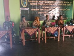 Babinsa Wonosari Hadiri Sosialisasi Perda Pengelolaan Dan Pelestarian Cagar Budaya