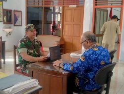 Babinsa Koramil 01/Kota Datangi Perangkat Desa, Bahas ini?