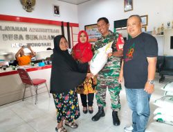 Monitoringnya Babinsa Wonosari Pada Penyaluran Bantuan Beras Dari BPN