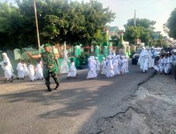 Babinsa Wonosari Amankan Latihan Manasik Haji Siswa Siswi TK Desa Binaan