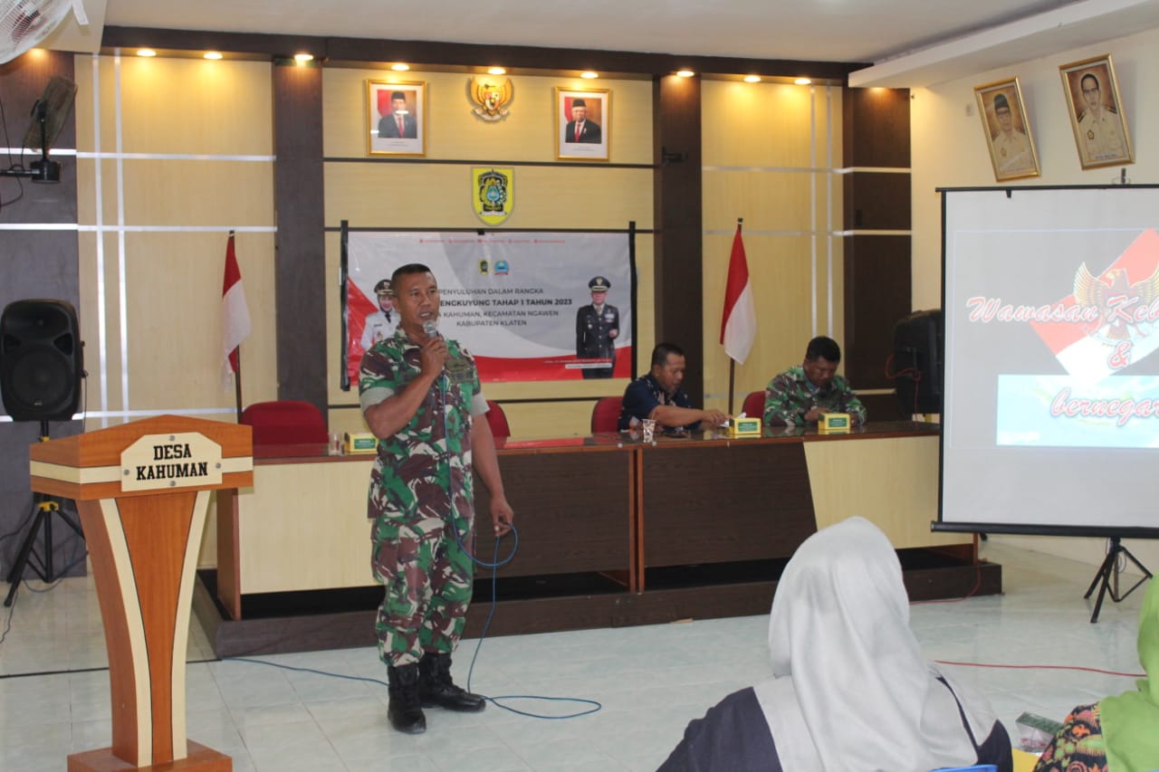 TMMD Beri Penyuluhan Wasbang Kepada Warga Kahuman Ngawen