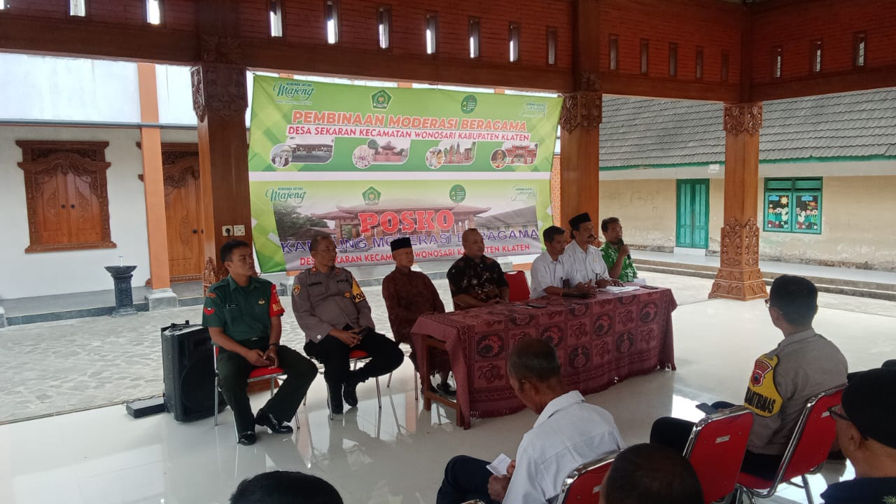 Wujudkan Kerukunan Umat Beragama, Babinsa Wonosari Hadiri Pembentukan Kampung Moderasi Beragama