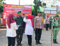 Wujudkan Pilkades Aman, Danramil Wonosari Bersama Muspika Gelar Apel Siaga Persiapan Pilkades Kec. Wonosari
