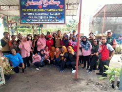 Pendampingannya Babinsa Wonosari Pada Lomba Pembuatan Kebun PKK Desa Binaan