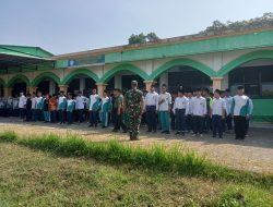 Babinsa Koramil Ceper Bentuk Generasi Kuat dan Berkarakter Siswa Mts Al Muttaqien Pancasila Sakti