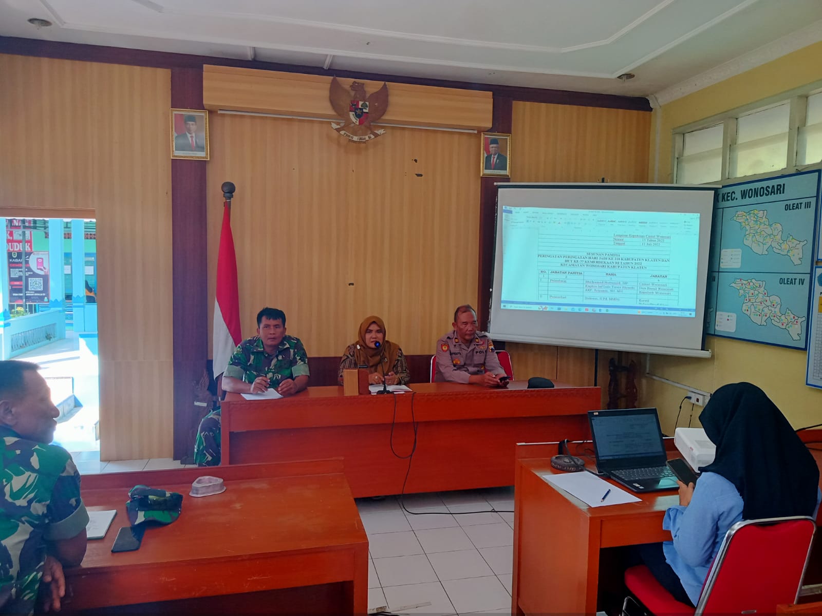 Rapat Jelang HUT RI 78 Dan HUT Kab. Klaten Ke 219, Bati Tuud Koramil Wonosari Sampaikan Ini?