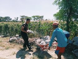 Wujudkan Kemanunggalan TNI dan Rakyat, Babinsa Ceper Bantu Buat Talud