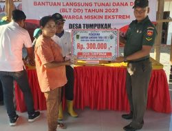 Wujudkan Rasa Aman, Babinsa Karangdowo Amankan Penyaluran Bantuan BLT Dana Desa Tumpukan