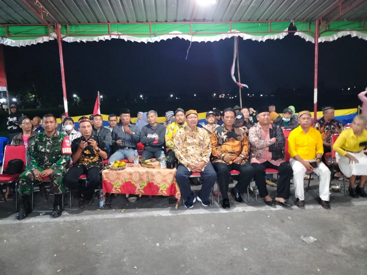 Lestarikan Budaya ,Babinsa Wonosari Hadiri Pagelaran Wayang Kulit Desa Binaan