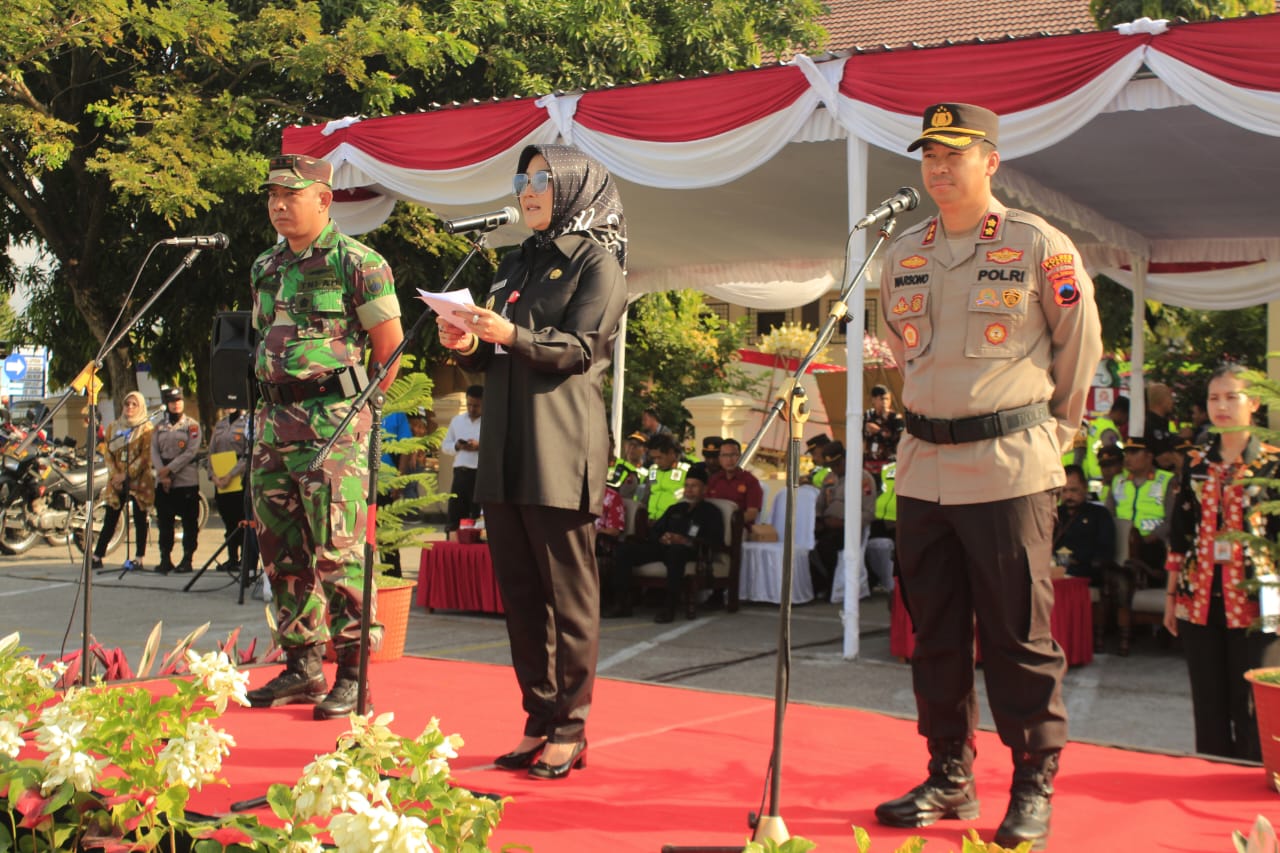 Dandim, Bupati Dan Kapolres Klaten Cek Kesiapan Pam Pilkades