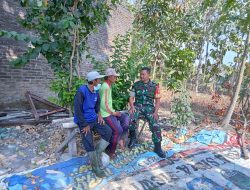 Bahaya Kebakaran Dimusim Kemarau, Babinsa Srebegan Himbau Warga Binaan