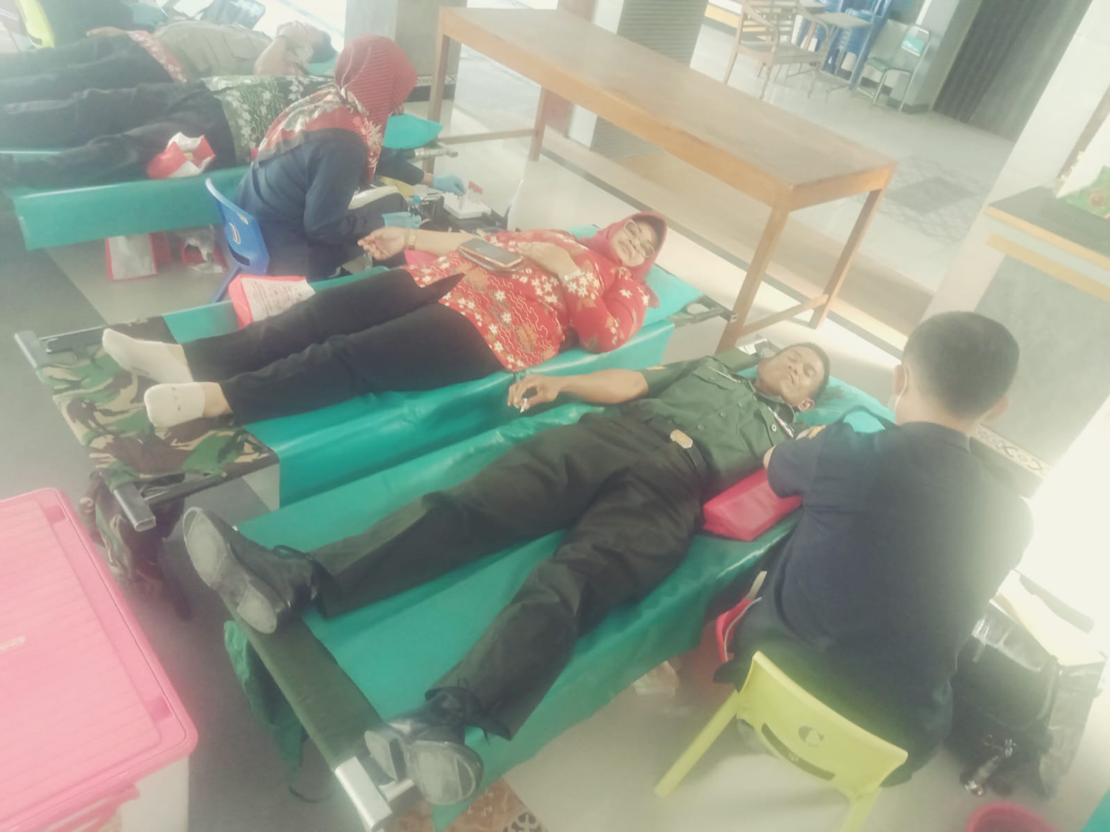 Ini kata Bati Wanwil Koramil Ceper Saat Melakukan Donor Darah Bersama Muspika Ceper