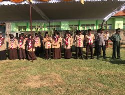 Babinsa Karangdowo Hadiri Upacara Peringatan HUT Pramuka Kwartir Ranting Kecamatan Karangdowo