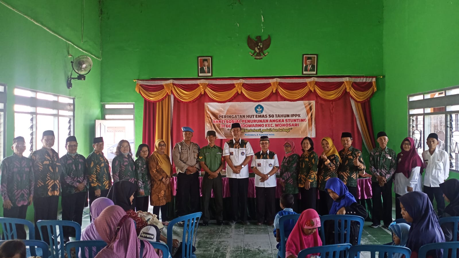 HUT Emas Ke 50 Tahun IPPK, Babinsa Wonosari Dampingi Bhakti Sosial Penurunan Stunting