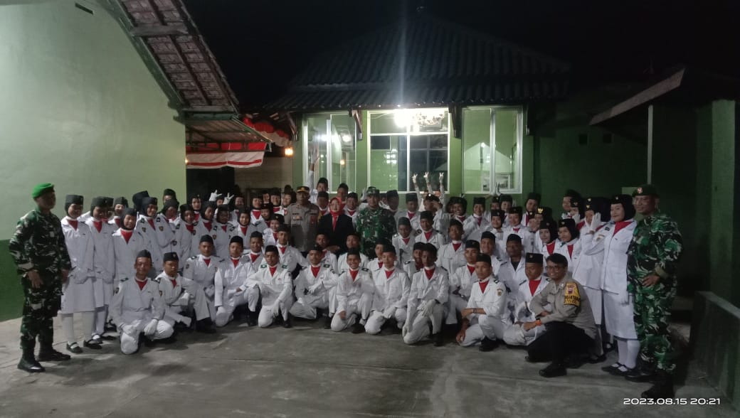 Danramil 23/Ceper Bersama Muspika Kukuhkan Paskibraka Kecamatan Ceper