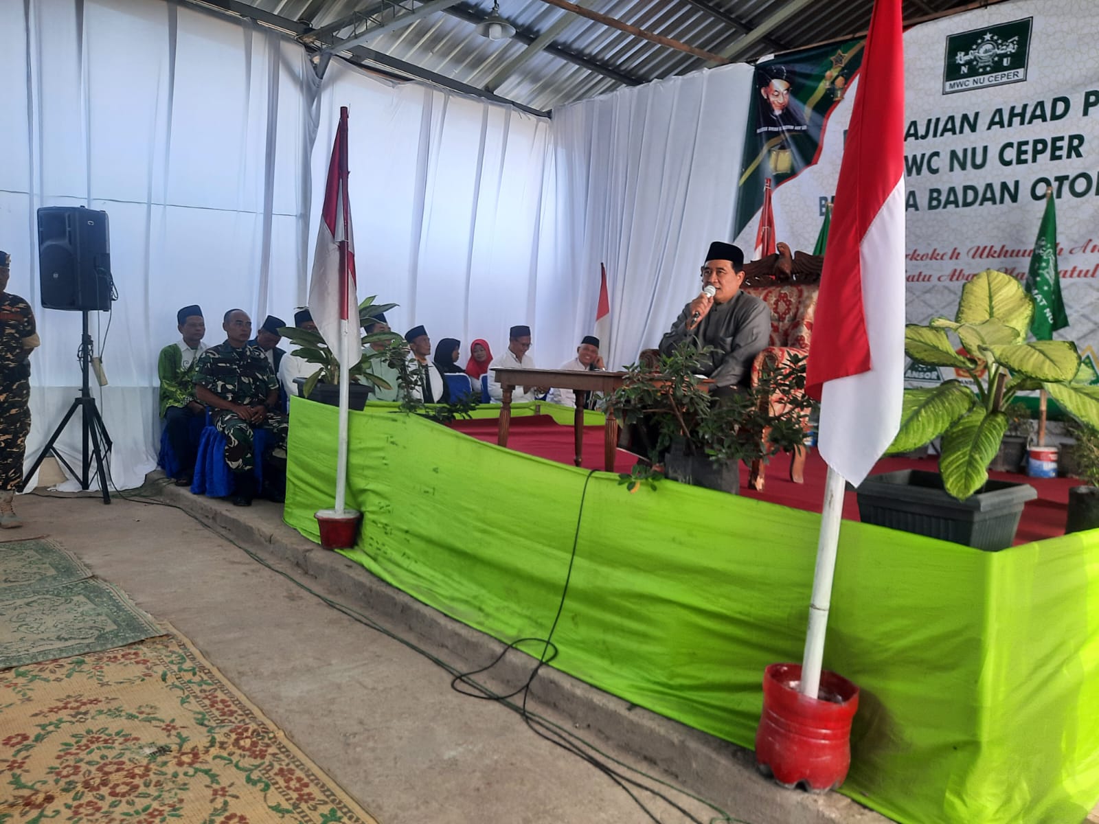 Adanya Pengajian Ahad Pon MWC NU Ceper, Ini Pesan Bati Wanwil Koramil Ceper