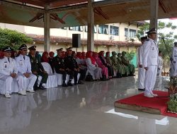 Bati Tuud Koramil 20/Cawas Ikuti Upacara Peringatan HUT RI Ke 78 Di Lapangan Desa Barepan