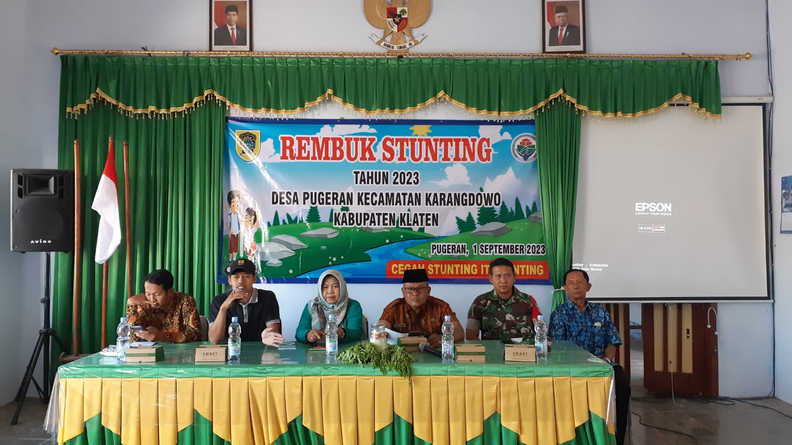 Hadiri Rembuk Stunting Desa Pugeran, Ini Komitmen Babinsa Koramil 17 Karangdowo