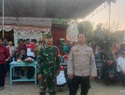 Gelaran Final Sepakbola Pornas MTA, Babinsa Ceper Bersama Bhabinkamtibmas Amankan Pertandingan