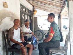 Pererat Tali Silaturahmi, Babinsa Srebegan Sambangi Tokoh Masyarakat Desa Binaan