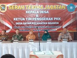 Ucapkan Selamat, Danramil 08/Ngawen Hadiri Sertijab Kades Gatak Kecamatan Ngawen Klaten
