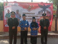 Bati Tuud Koramil Wonosari Upacara Bendera Peringatan Hari Kesaktian Pancasila Bersama Muspika