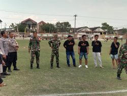 Wujudkan Pertandingan Lancar, Babinsa Wonosari Amankan Turnamen Sepakbola Kades Gunting Cup 2023