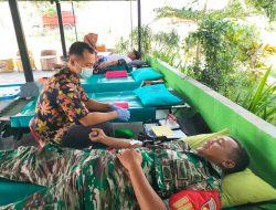 Peduli Terhadap Sesama, Babinsa Wonosari Ikut Donor Darah Peringati Hari Sumpah Pemuda Ke 95