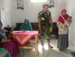 Wujudkan Balita Sehat, Babinsa Ceper Dampingi Pelaksanaan Posyandu Desa Binaan