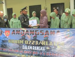 Kodim Klaten Bersama Persit Anjangsana Peringati HUT Ke-78 TNI